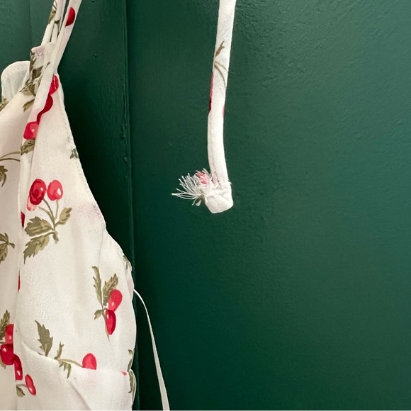 Abercrombie Cherry Adjustable Tank Top White Mini Dress Tie Strap Tank Sundress - Picture 10 of 11